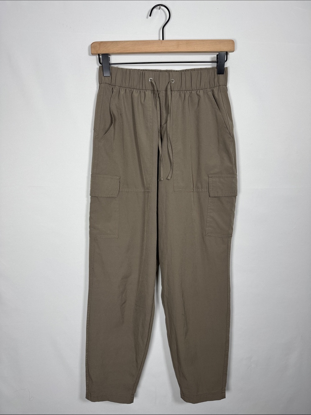 WAP145 {Old Navy} "StretchTech Cargo Ankle Pants" Barns Wallow Brown Tapered Leg
